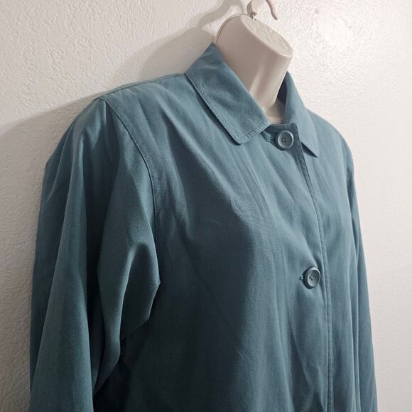 LONDON FOG Limited Edition Insulated Rain Jacket in Teal Blue Size Petite XS - Picture 4 of 10